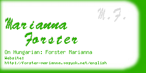 marianna forster business card